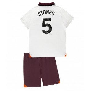 Manchester City John Stones #5 Dětské Venkovní dres komplet 2023-24 Krátký Rukáv (+ trenýrky)